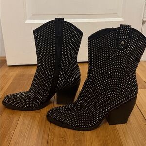 Studded Black Ankle Boots